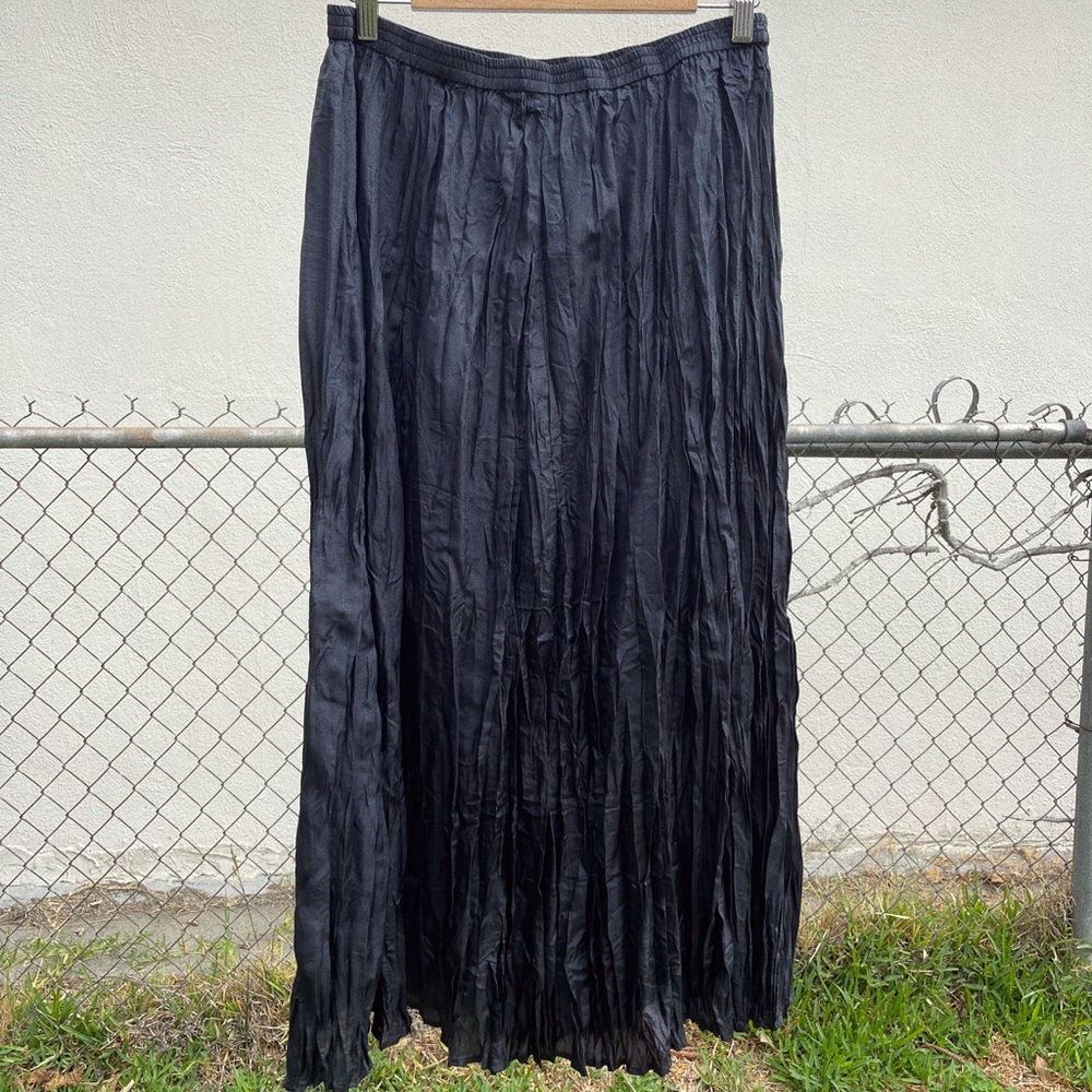 Pleated Silk Skirt